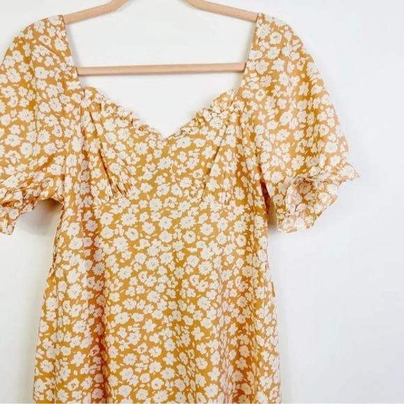 MISSGUIDED Tie Bust Milkmaid Floral‎ Dress Size 8 - Picture 5 of 8